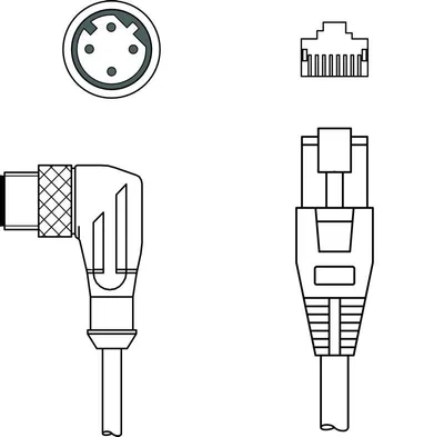 Leuze KSS ET-M12-4W-RJ45-A-P7-150 Bağlantı kablosu