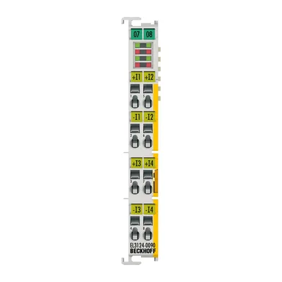 Beckhoff EL3124-0090 EtherCAT Terminal, 4-channel analog input, current, 4…20 mA, 16 bit, differential, TwinSAFE SC