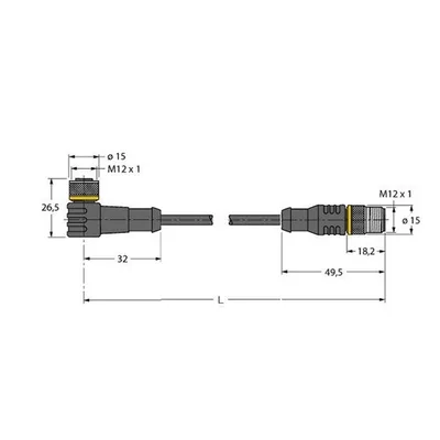 Turck WKC4T-P7X2-0.3-RSC4T/TXL
