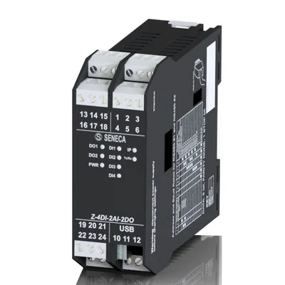 Seneca Z-4DI-2AI-2DO (HW rev. A0) 4 CH Digital Input/ 2 CH Analogue Input, 2 CH Digital Output, Modbus RTU