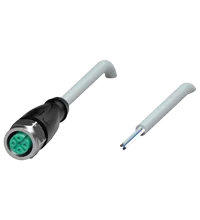 Pepperl+Fuchs V15-GV4A-5M-PVC Female cordset single-ended M12 straight stainless steel 14404, A-coded, 5-pin, PVC cable grey