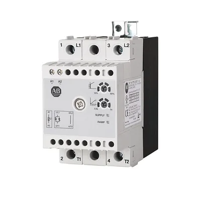 Allen Bradley 154-TP2C25NCR 25 A AC - 200 -600VAC - 24VAC/DC Supply - 3 phase Soft Starting Controller - control of 2 phase (+Fan)