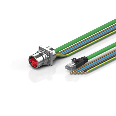Beckhoff ZK7A14-AS00-Axxx B23, ENP cable, PUR, 5 G 40 mm² + (1 x 4 x AWG22), drag chain suitable, key 3 (user-defined voltage)