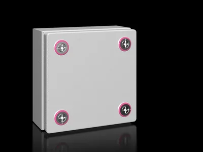 Rittal KX 1514.000 KX terminal kutusu, GYD: 150x150x80 mm, çelik sac, montaj plakasız, kapaklı, kablo giriş plakasız