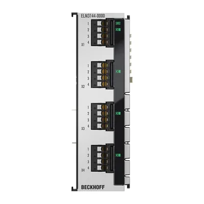 Beckhoff ELM3144-0000 EtherCAT Terminal, 4-channel analog input, multi-function, ±10…±125 V, ±20 mA, 24 bit, 1 ksps