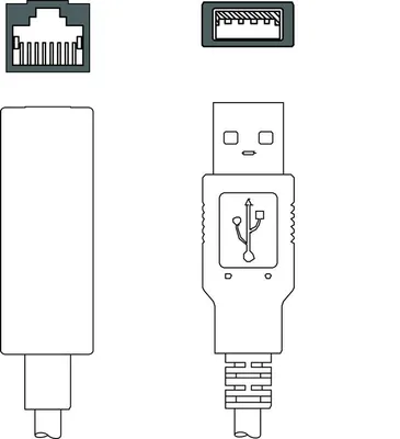Leuze KDS ET-RJ45-A-USB3-A-P4-000 Adaptör kablosu