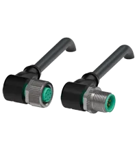 Pepperl+Fuchs V19-W-BK5M-PUR-U-V19-W Cordset M12 socket angled to M12 plug angled A-coded, 8-pin, PUR cable black, UL approved