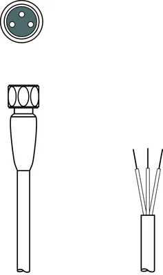 Leuze KD U-M8-3A-T0-100 F+B Bağlantı kablosu