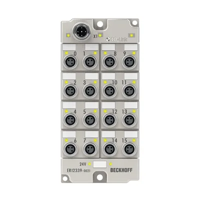 Beckhoff ERI2339-0021 IO-Link box, 16-channel digital combi, 24 V DC, 3 ms, 05 A, M8, zinc die-cast