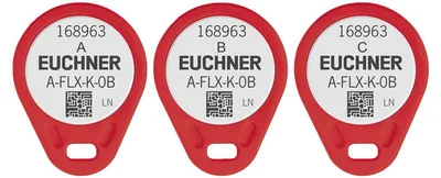Euchner A-FLX-K-0B-RD-V03-168963 Key A-FLX-K-0B FlexFunction, 3 keys per packaging unit