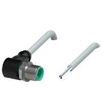 Pepperl+Fuchs V15S-W-20M-PVC Male cordset single-ended M12 angled A-coded, 5-pin, PVC cable grey