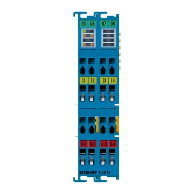 Beckhoff ELX3184 EtherCAT Terminal, 4-channel analog input, current, 4…20 mA, 16 bit, single-ended, HART, Ex i