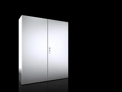 Rittal AX 1305.000 AX kompakt pano, GYD: 1000x1200x300 mm, paslanmaz çelik 14404, montaj plakalı, çift kapılı, 3 nokta kilit sistemli