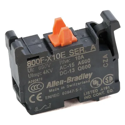 Allen Bradley 800F-X10E 22mm Contact Block 800F PB
