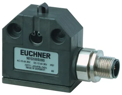 Euchner N01D550SVM5-M Precision single limit switch N01, chisel plunger, plug connector M12