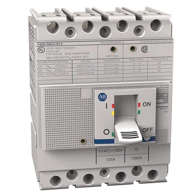 Allen Bradley 140G-G3C4-D12 140G 125A Frame Molded Case Ckt-Bkr