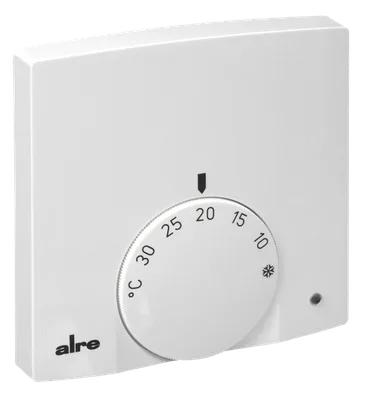 Alre RTBSB-201.034 Room thermostat, surface-mounted super flat, 5…30…°C, 230V AC, 2(1)A, NC contact, heating display