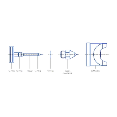 Lechler Spare parts and Power set for series 176 ViscoMist | 0176081Y01005 Pneumatic atomizing nozzles