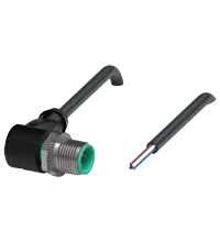 Pepperl+Fuchs V1S-W-BK10M-PVC-U Male cordset single-ended M12 angled A-coded, 4-pin, PVC cable black, UL approved