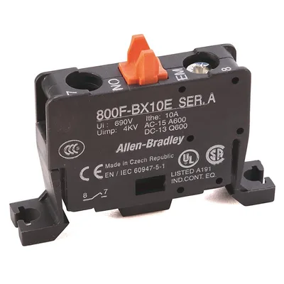 Allen Bradley 800F-BX10E 22mm Contact Block 800F PB