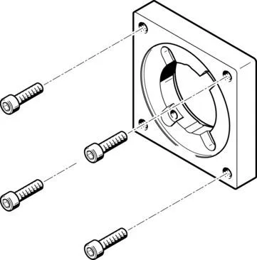 Festo EAMF-A-48A-87A Motor flanşı