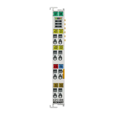 Beckhoff EL3751-0020 EtherCAT Terminal, 1-channel analog input, multi-function, 24 bit, 10 ksps, factory calibrated