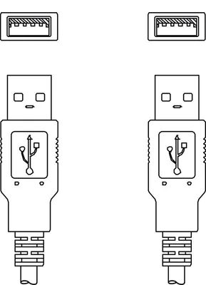 Leuze KB USB A - USB A Bağlantı kablosu