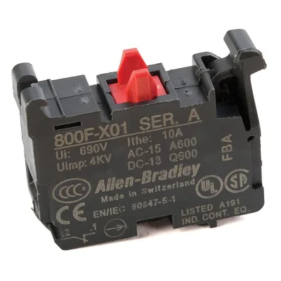 Allen Bradley 800F-X01 22mm Contact Block 800F PB