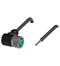 Pepperl+Fuchs V11-W-BK5M-PVC-U Female cordset single-ended M12 angled A-coded, 3-pin, PVC cable black, UL approved