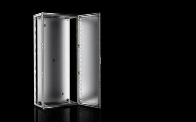 Rittal VX 8807.010 VX Baying enclosure system, WHD: 800x2000x600 mm, Sheet steel, EMC version, with mounting plate, single door at the front