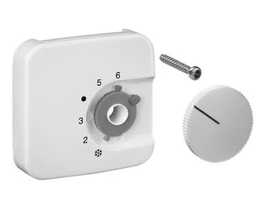 Alre JZ-001.210/BJ Cover set for room thermostat RTBSU/FTR, BUSCH-JAEGER Duro 2000 SI/SI linear pearl white (similar to 1013), gloss