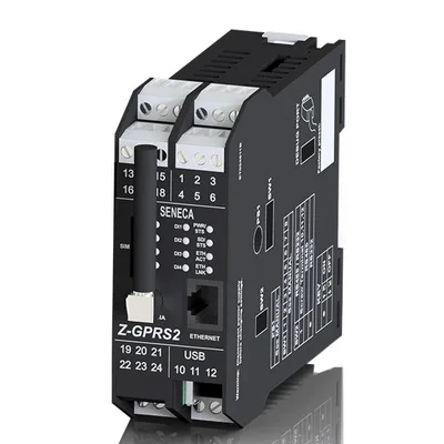 Seneca Z-GPRS2-SEAL GSM/GPRS datalogger with built-in IOs, telecontrol functions and advanced programming language