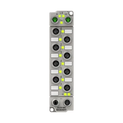 Beckhoff ER1258-0001 EtherCAT Box, 8-channel digital input, 24 V DC, 1 µs, M8, timestamp, zinc die-cast