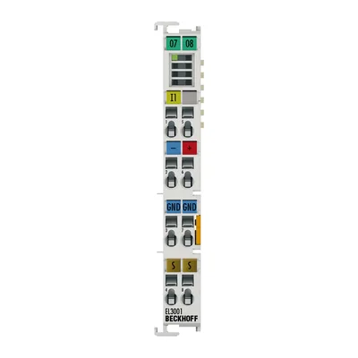 Beckhoff EL3001 EtherCAT Terminal, 1-channel analog input, voltage, ±10 V, 12 bit, single-ended