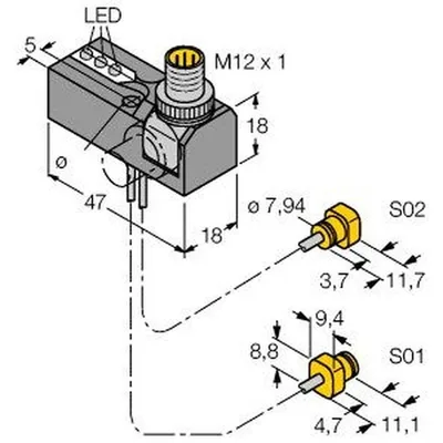 Turck NI2-K08Q-0.095/0.11-BDS-2AP6X3-H1141/S34