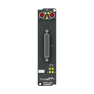 Beckhoff EPP2816-0008 EtherCAT P Box, 16-channel digital output, 24 V DC, 05 A, D-sub