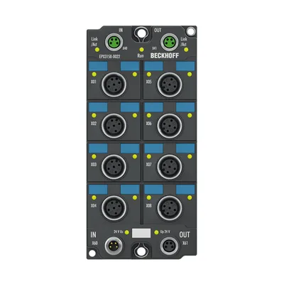 Beckhoff EPX3158-0022 EtherCAT Box, 8-channel analog input, current, 4…20 mA, 16 bit, single-ended, M12, Ex i