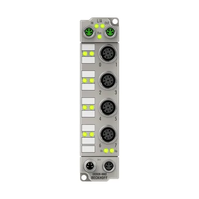 Beckhoff ER2028-0002 EtherCAT Box, 8-channel digital output, 24 V DC, 2 A, M12, zinc die-cast