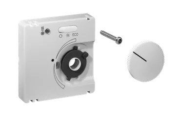 Alre JZ-007.010 Cover set for room thermostat for cooling ceilings KTRRU-052245, 50×50, pearl white (RAL1013), gloss