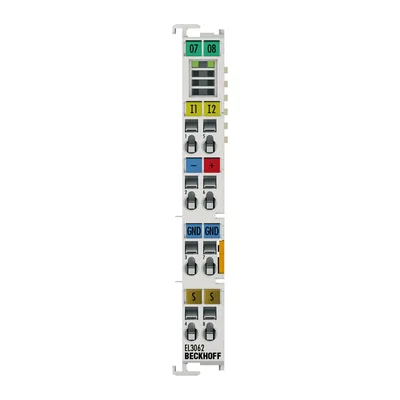 Beckhoff EL3062 EtherCAT Terminal, 2-channel analog input, voltage, 0…10 V, 12 bit, single-ended