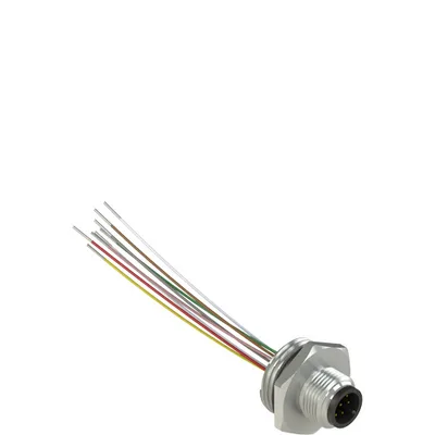 Pizzato VF CNM8PM M12 metallic male wired connector, 8 poles, for PG 13,5 threads