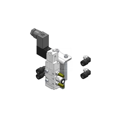 Dopag 1023740 Solenoid valve with industrial plug type CI and holding sheet metal