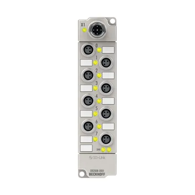 Beckhoff ERI2008-0001 IO-Link box, 8-channel digital output, 24 V DC, 05 A, M8, zinc die-cast
