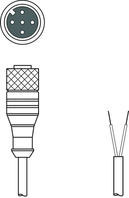 Leuze KD PB-M12-4A-P3-300 Bağlantı kablosu