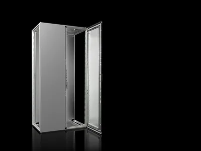 Rittal VX 8006.000 VX Modüler pano sistemi, GYD: 1000x2000x600 mm, çelik sac, montaj plakalı, ön tarafta çift kapılı