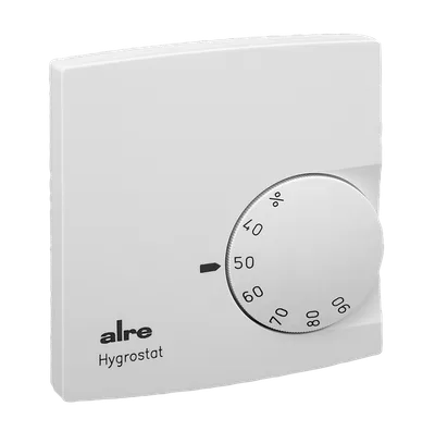 Alre RFHSB-060.010 Room hygrostat, surface-mounted, 24V AC to 230V AC, 35…85% rH, two-way contact, external setting