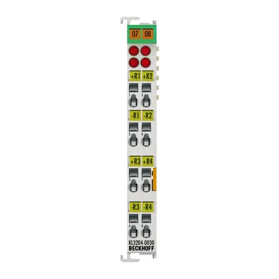 Beckhoff KL3204-0030 Bus Terminal, 4-channel analog input, temperature, NTC (10 kΩ Carel), 16 bit