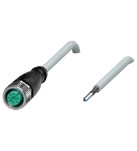 Pepperl+Fuchs V1-G-10M-PUR-ABG Female cordset single-ended M12 straight A-coded, 4-pin, PUR cable grey, shielded
