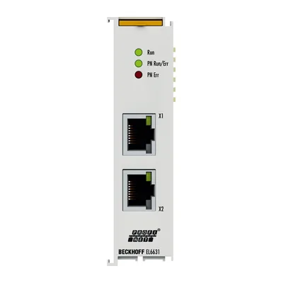 Beckhoff EL6631 EtherCAT Terminal, 2-port communication interface, PROFINET RT, controller