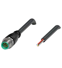 Pepperl+Fuchs V19S-G-BK5M-PUR-U Male cordset single-ended M12 straight A-coded, 8-pin, PUR cable black, UL approved